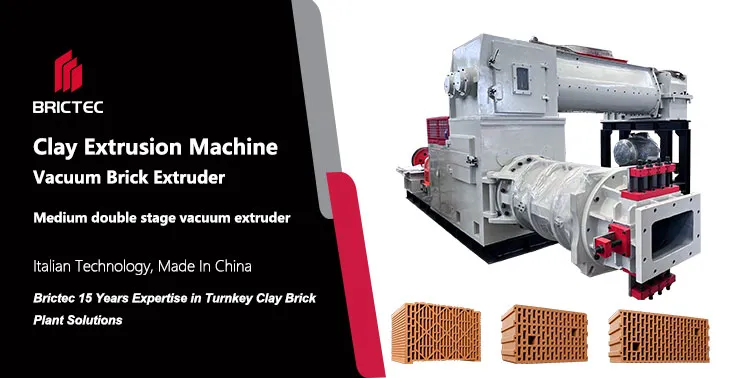 Brick Making Machinery Medium-scale Dual-Stage Vacuum Extruder for Clay Bricks And Tiles 0