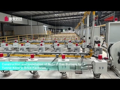 Pembakar gas alam untuk tungku terowongan di pabrik bata