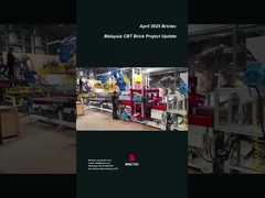 Mesin batu bata tanah liat di jalur produksi dan proses pembangunan di Malaysia Proyek CBT